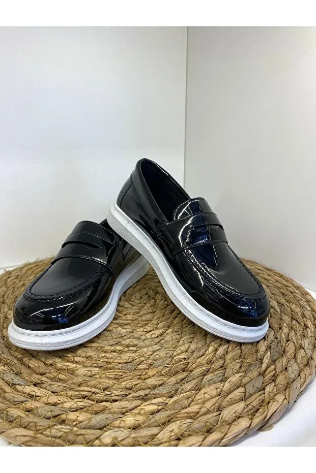Детские туфли для мальчиков лакированные Maxxi, Patent Leather Black
