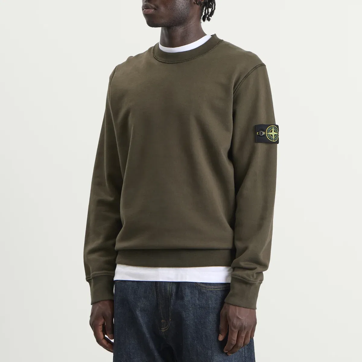 Свитшот из органического хлопка Stone Island, Charcoal — фото 2