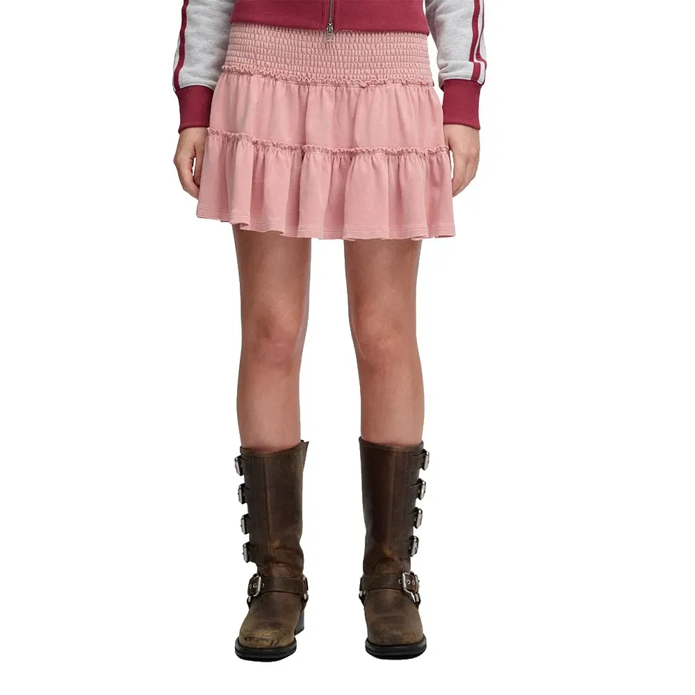 Женская мини-юбка с воланами Superdry, Pink