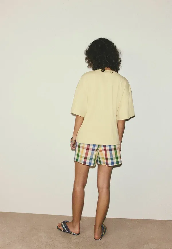 Пижамный комплект из хлопка Regular fit - short pyjamas set, Next, yellow check tabasco, желтый — фото 2
