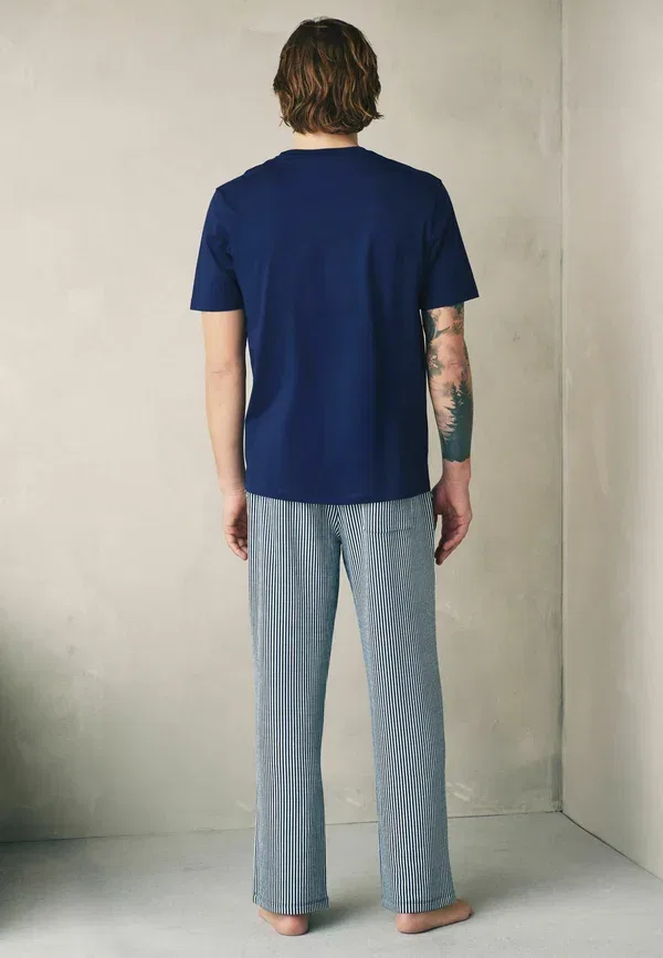 Пижамный комплект из хлопка Regular fit Short sleeve set Next, Navy blue, темно-синий — фото 2
