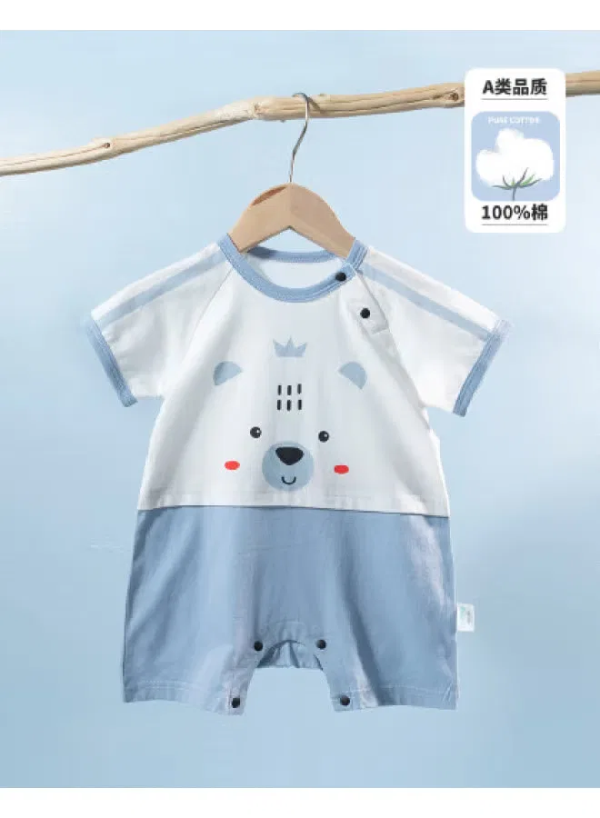Боди-комбинезон тонкий дышащий с принтом Bornbay, синий