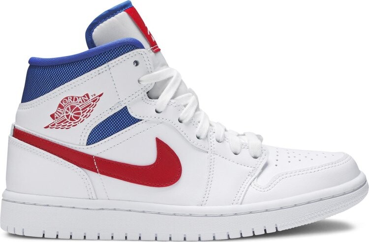 

Кроссовки Wmns Air Jordan 1 Mid USA, белый