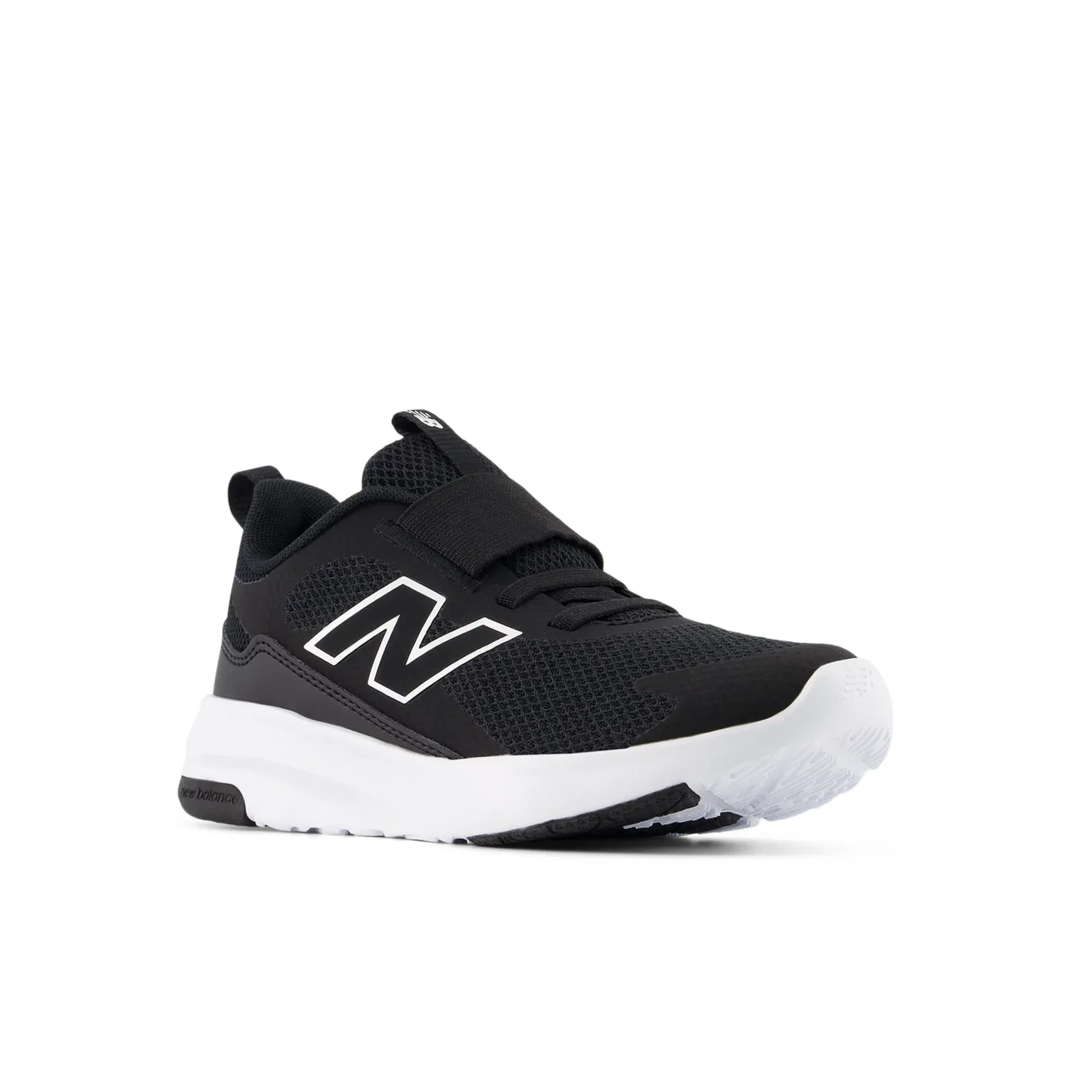 Детские кроссовки без шнуровки с сетчатым верхом 468 Slip On New Balance, Black With White — фото 2