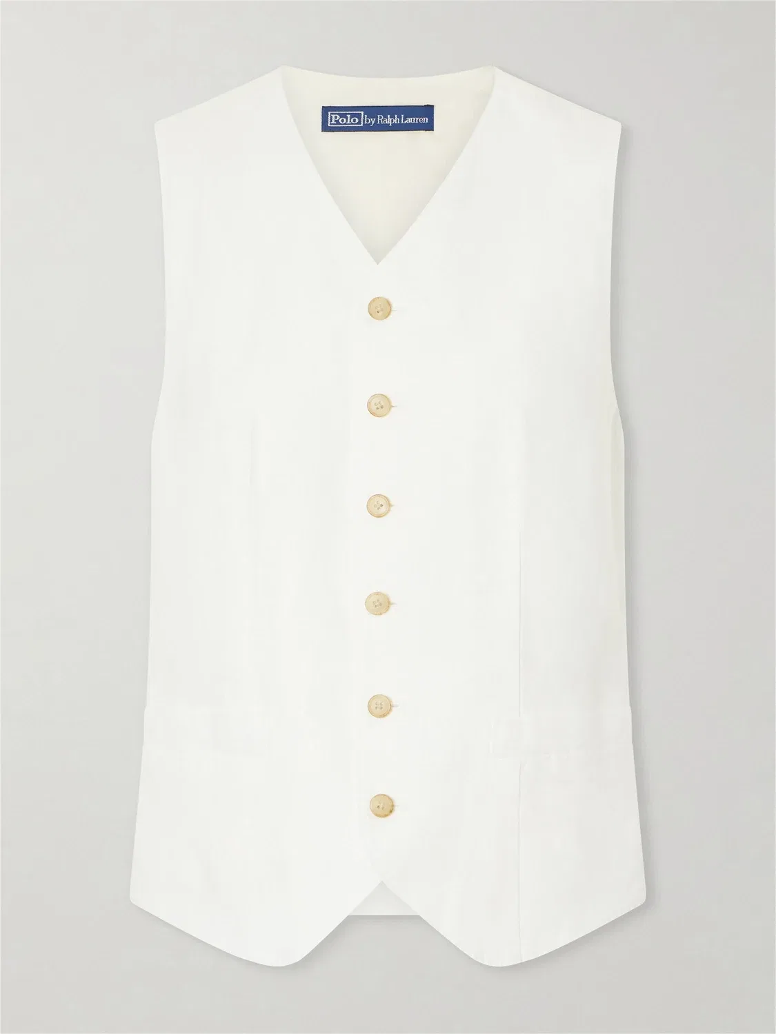 Льняной жилет POLO RALPH LAUREN, белый