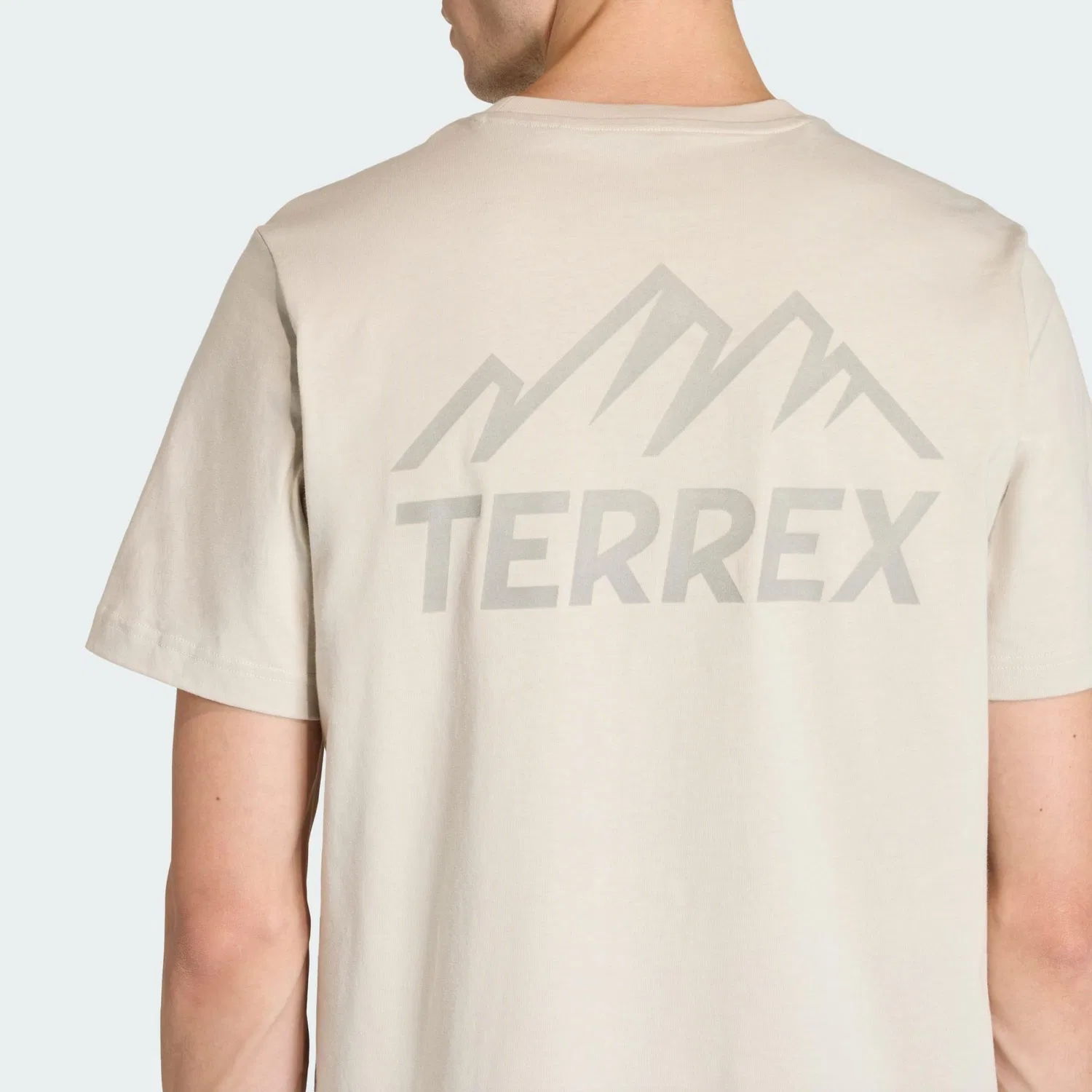Мужская футболка с принтом Terrex Mountain Graphic Adidas, Beige — фото 4