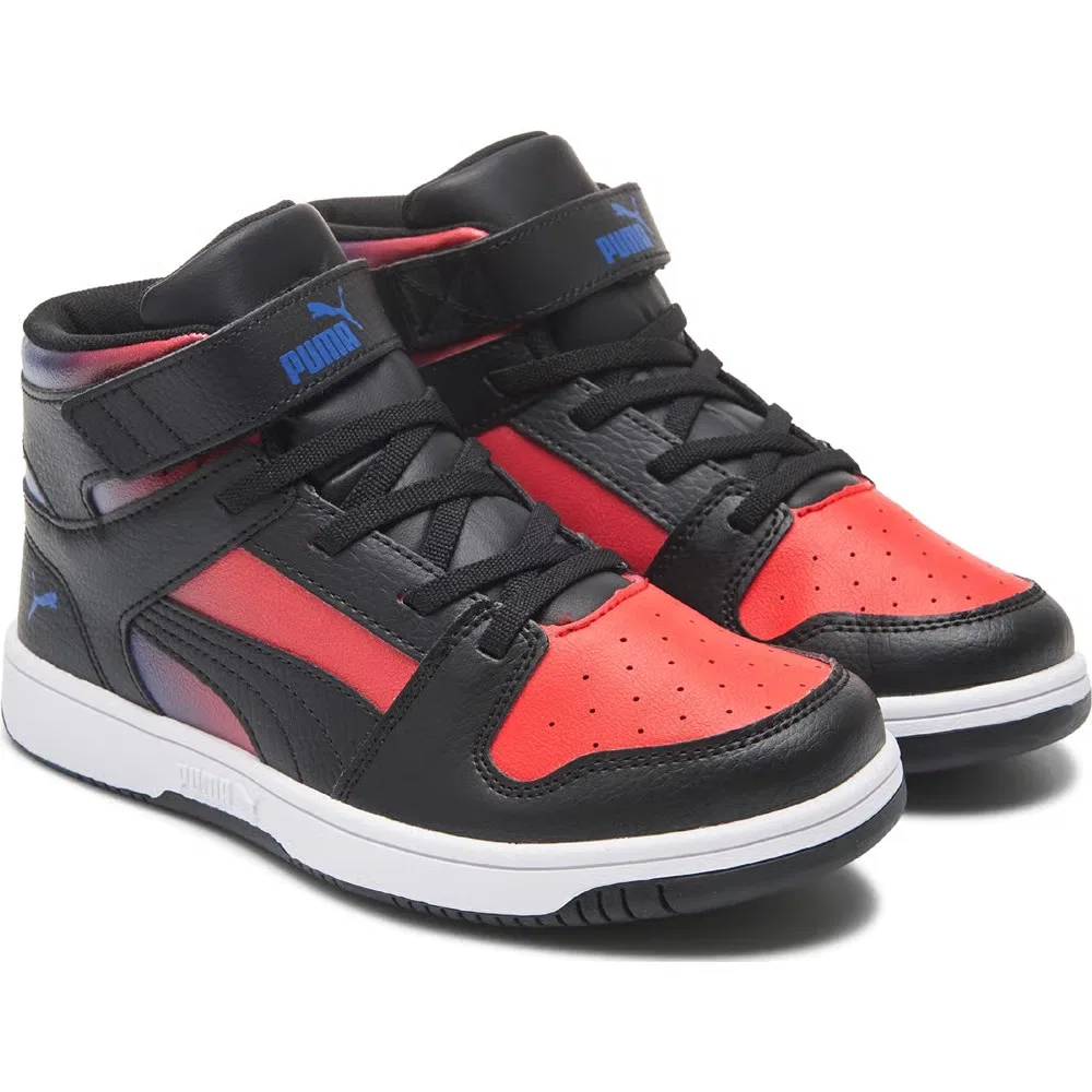Детские высокие кроссовки Rebound Layup Puma, Black/Red/Blue