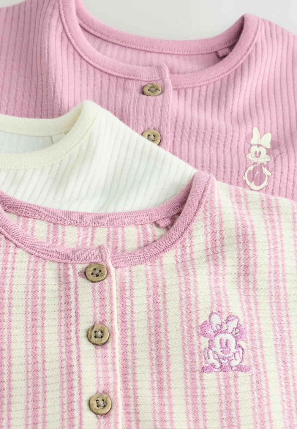 Комбинезон из трикотажа стандартного кроя, комплект из 3 штук Next, Minnie Mouse Embroidered — фото 2