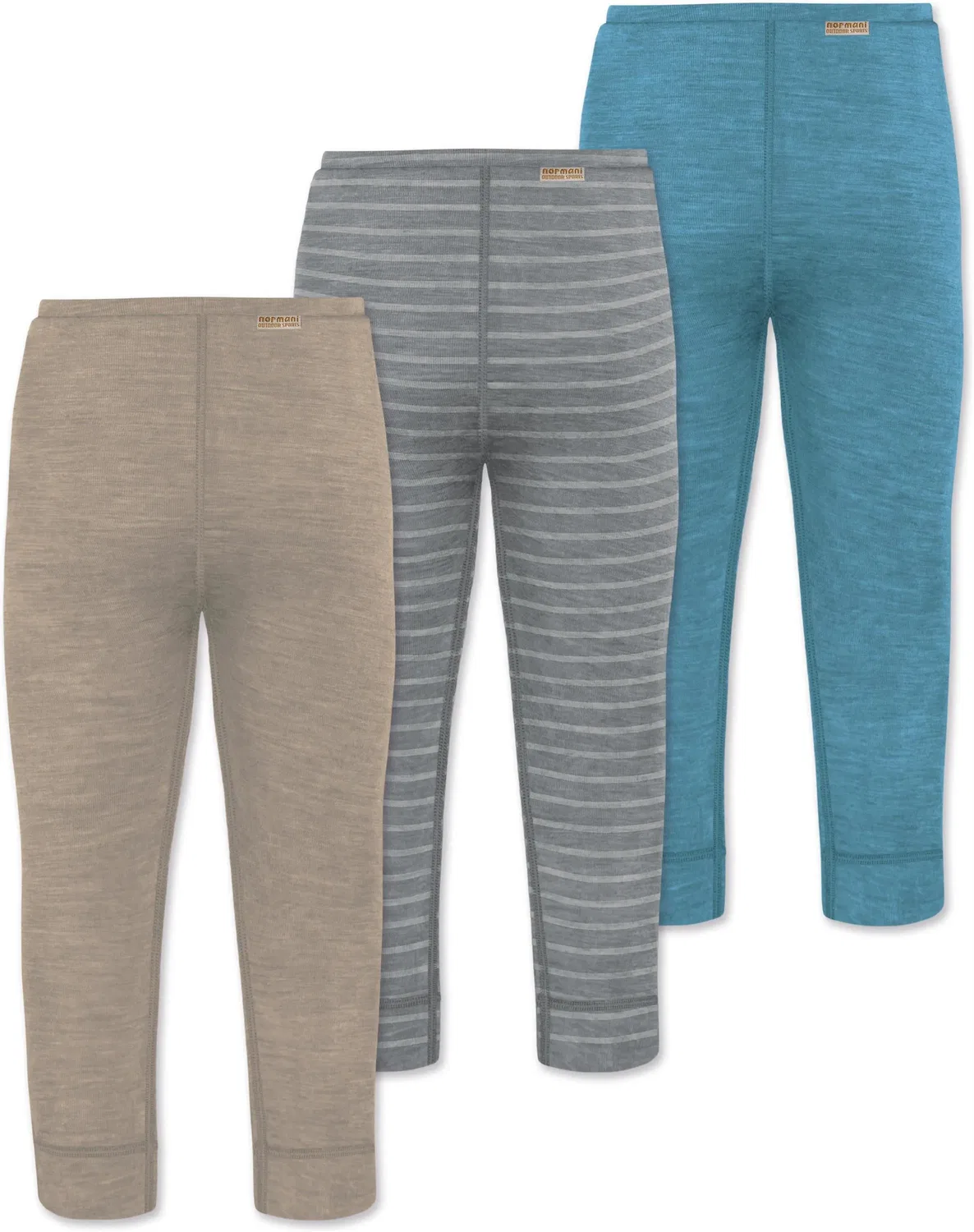 Комплект из 3 пар детских трусов-шорт из мериносовой шерсти Tutira Normani Outdoor Sports, синий — фото 2