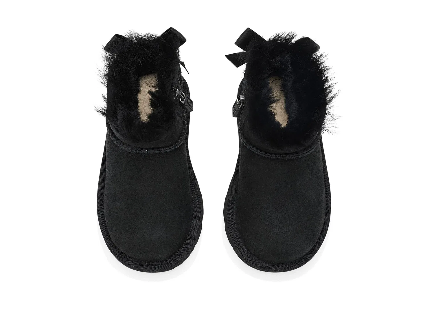 Ботинки Ultra Mini Bailey Bow (для малышей) Ugg Kids, Black — фото 3