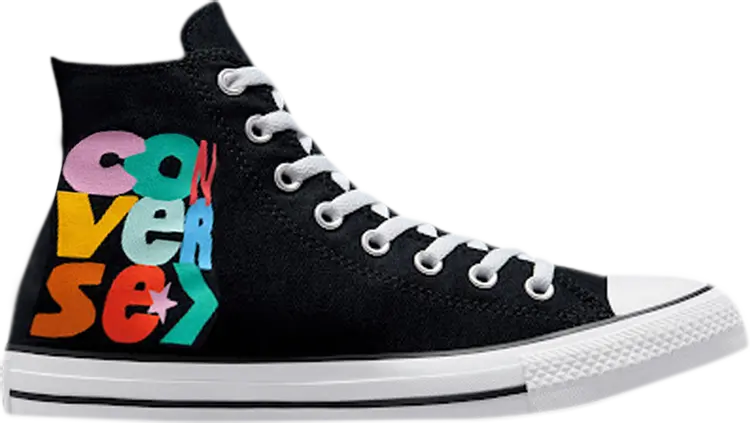 

Кроссовки Converse Chuck Taylor All Star High Smiley Floral Print - Black, черный