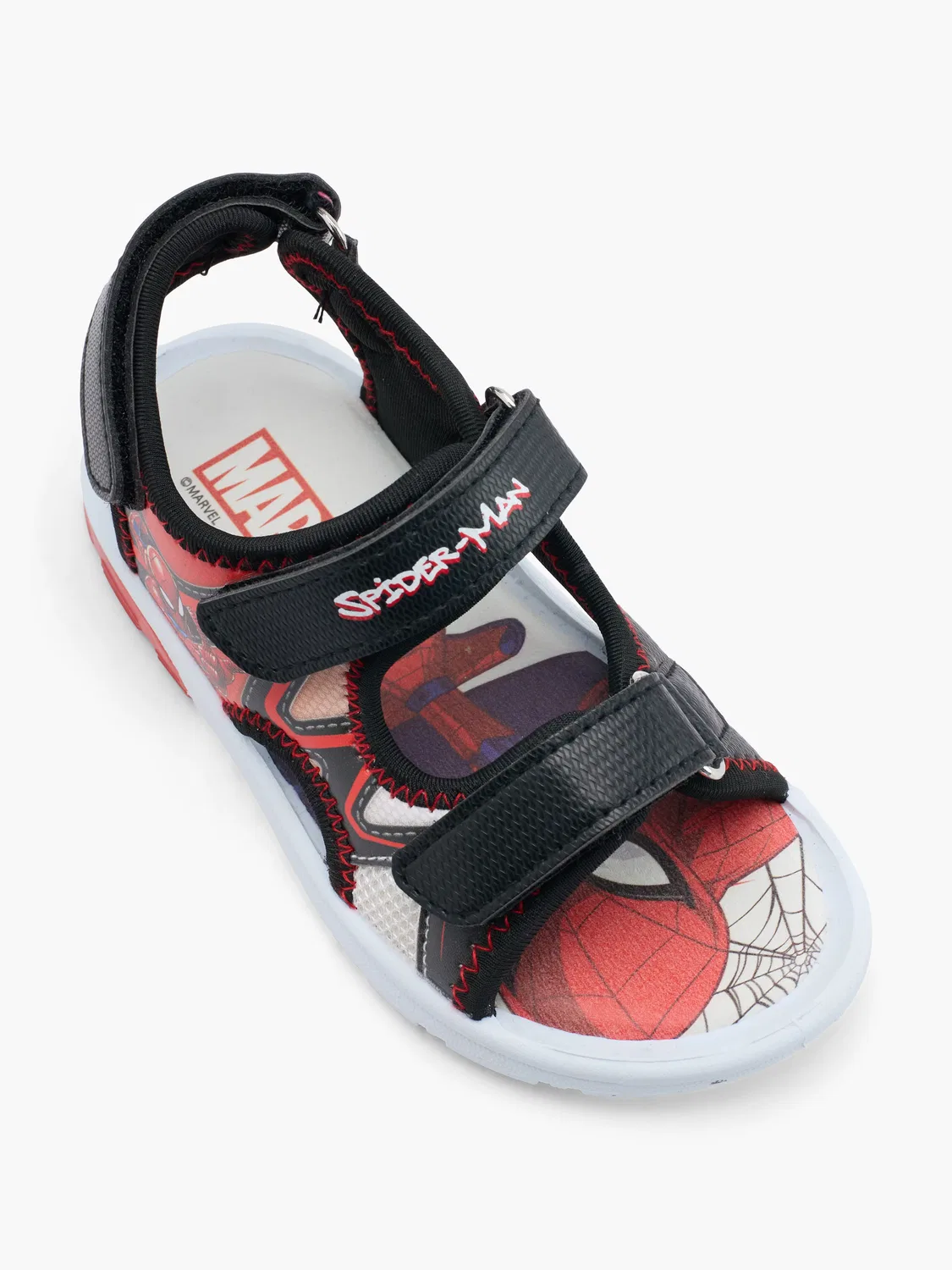 Детские сандалии с подсветкой Spider-Man, черный — фото 2