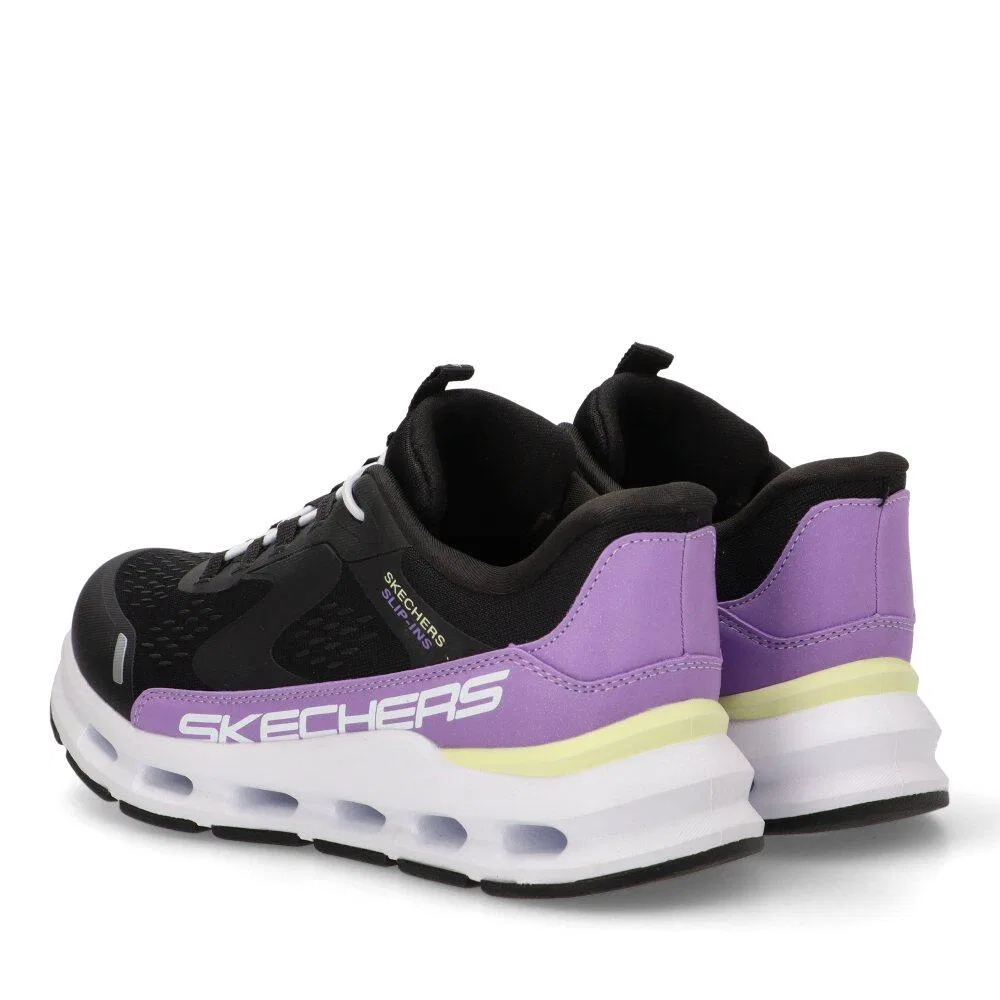 Детские кроссовки с шнуровкой Skechers 303654L-BKPR, Цвет: Schwarz — фото 4