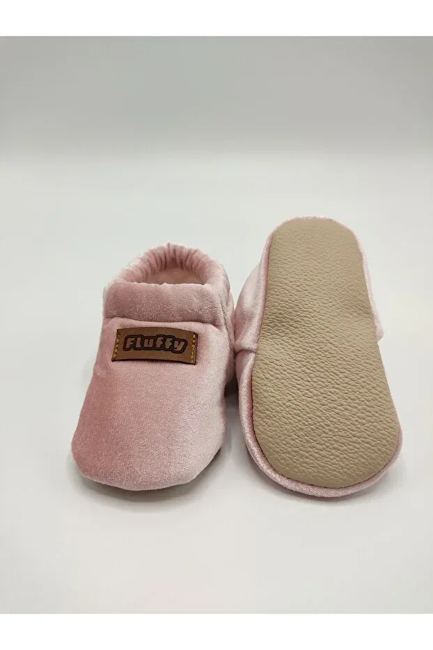 Детские домашние тапочки с эластичной шнуровкой Fluffy, Pink — фото 4