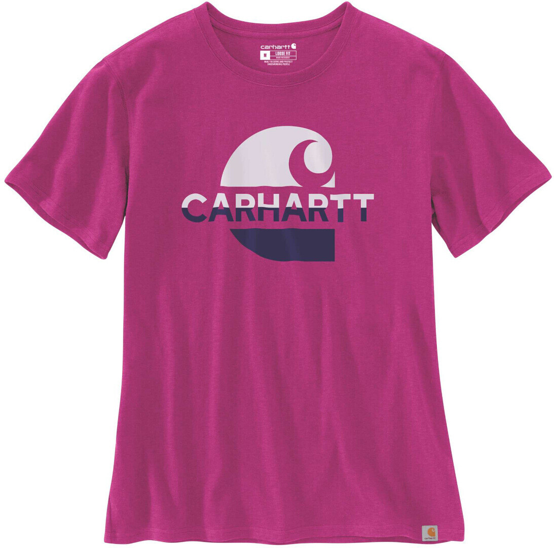 

Футболка женская Carhartt Loose Fit Heavyweight Faded C Graphic, розовый