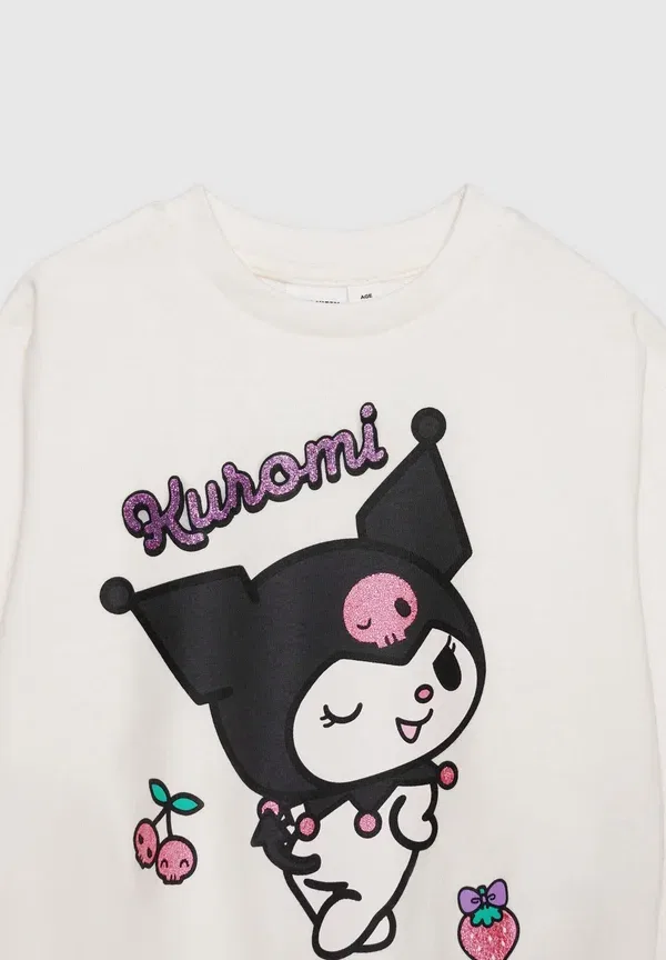 Свитшот с принтом Hello Kitty Kuromi Terranova, Bianco Lana, белый — фото 3