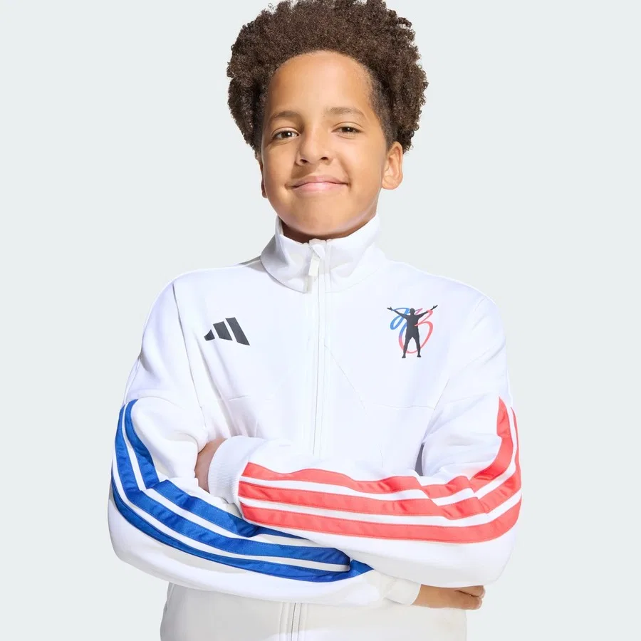 Детский спортивный верх от тренировок Jude Bellingham Training Tracktop Kids adidas, Белый — фото 4