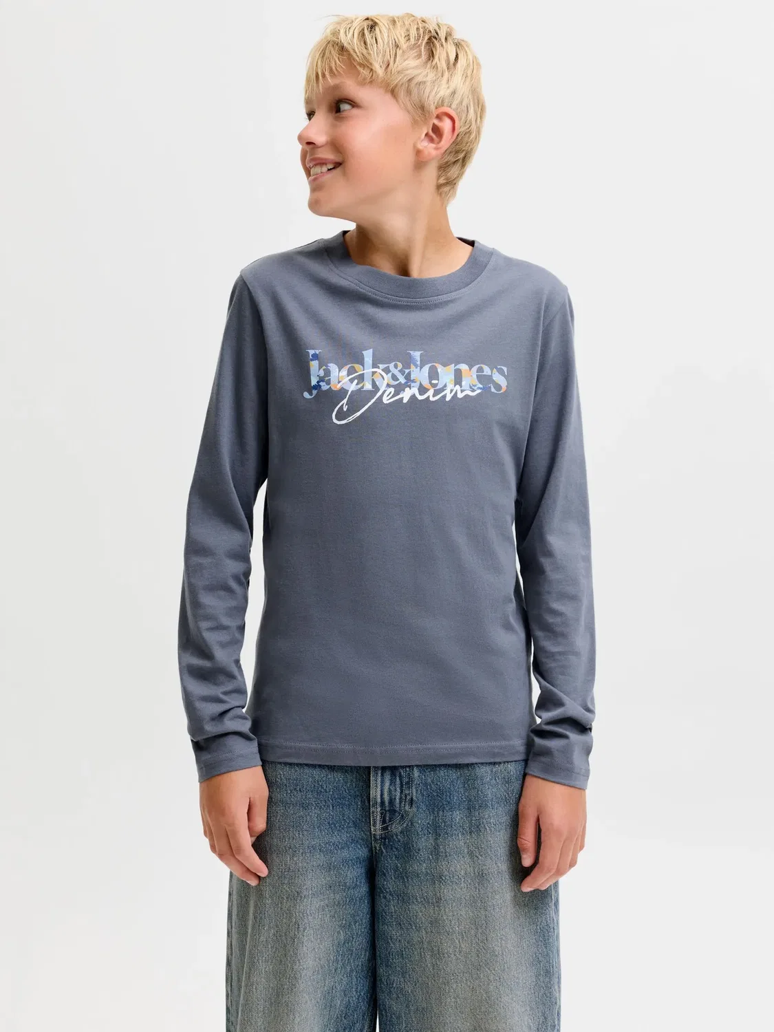 Комплект лонгсливов с длинным рукавом Jack & Jones Junior, темно-синий — фото 3