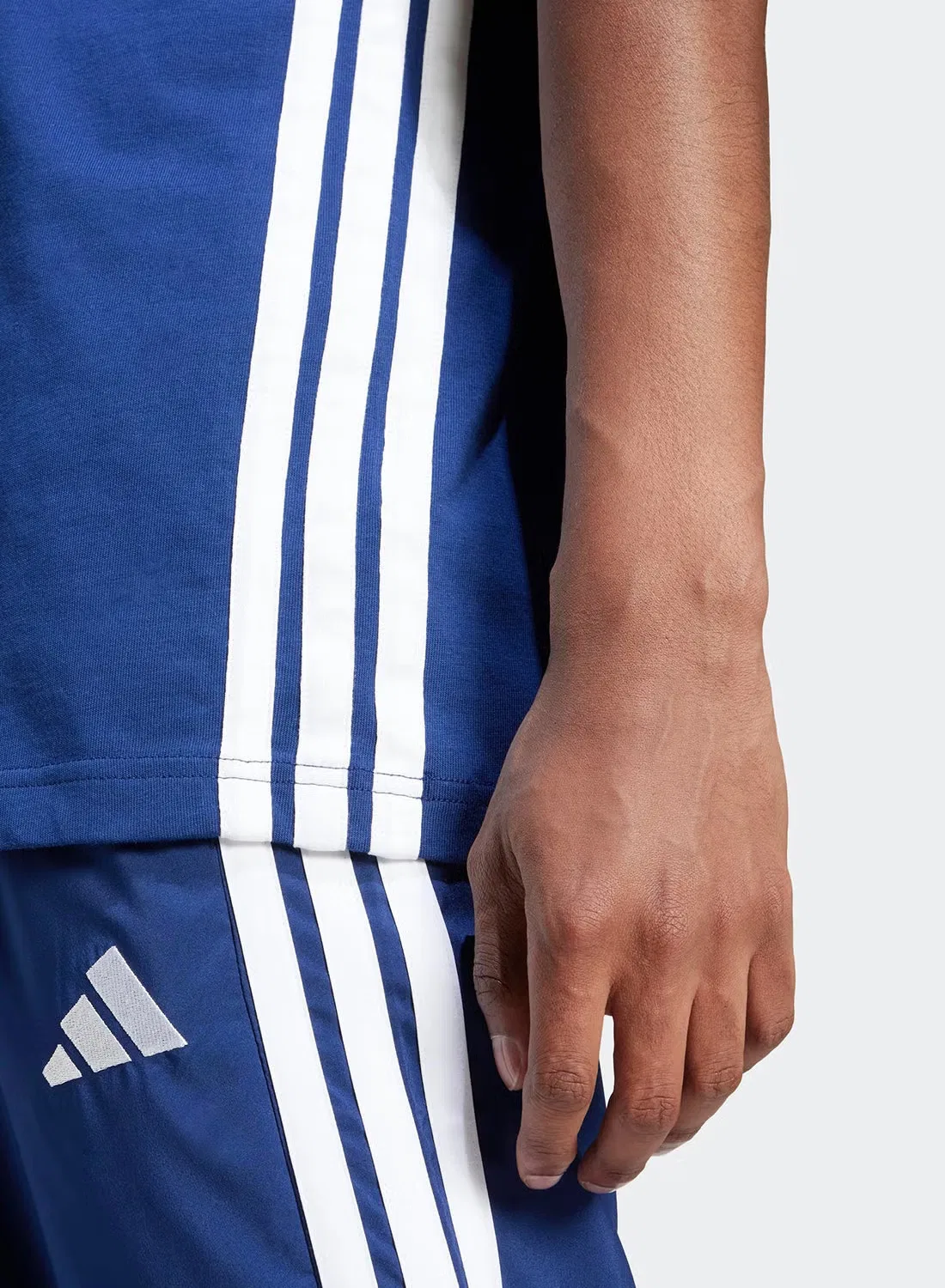 Футболка с принтом 3-Stripes Adidas, темно-синий — фото 3