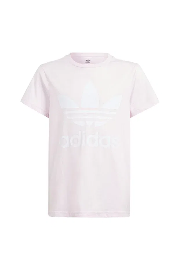 Женская футболка с коротким рукавом Trefoil Adidas, Clear Pink — фото 2