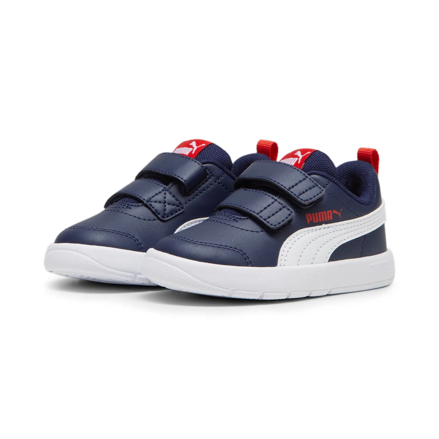 Детские кроссовки для активных игр Courtflex v3 PUMA, Navy/White/Red