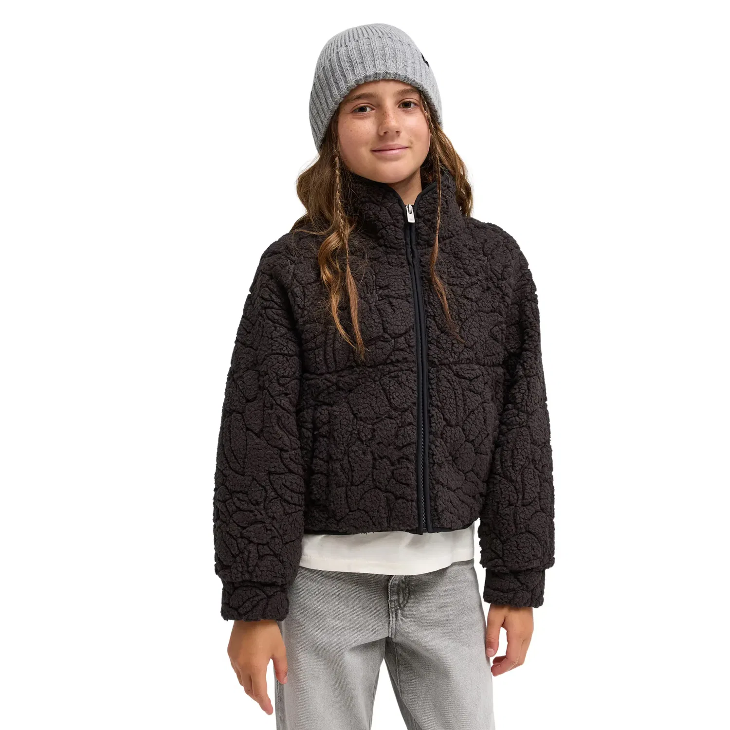 Детская куртка из флиса для мальчиков Blurry Cloud Roxy, Negro