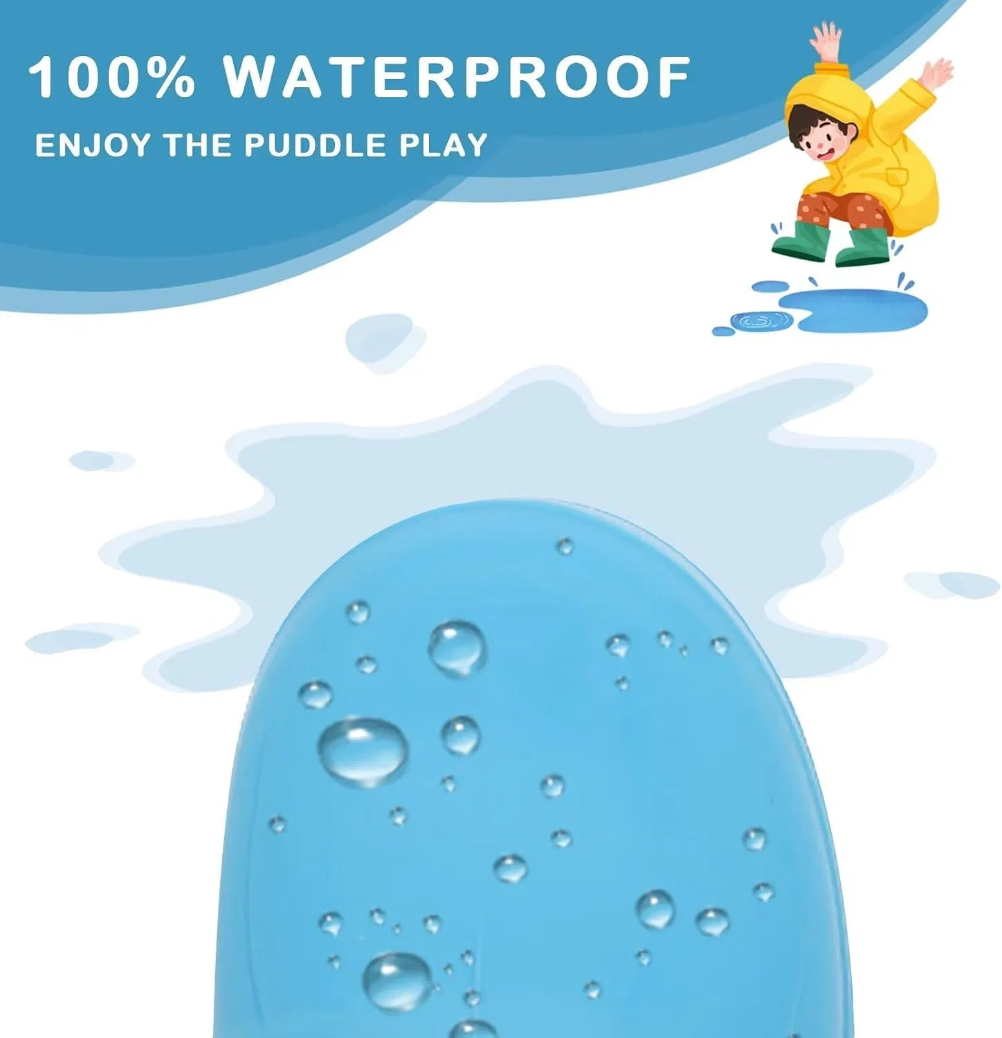 Детские сапоги дождевые для девочек EUXTERPA, Solid Blue — фото 4