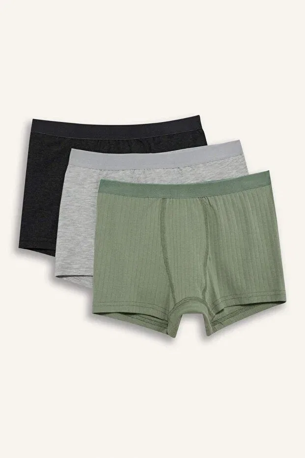 Детские трусы-боксеры для мальчиков хлопковые комплект 3 шт Combed cotton 3-piece boxer boy's underwear g8445a826sp Defacto, Green-gn425