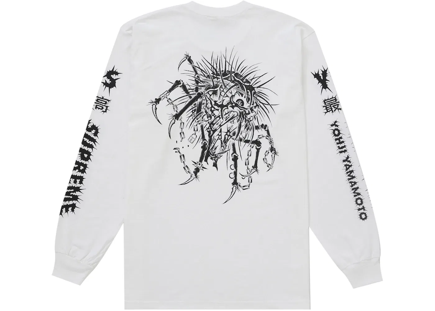 Мужская футболка с длинным рукавом Supreme Y's by Yohji Yamamoto Tee, White