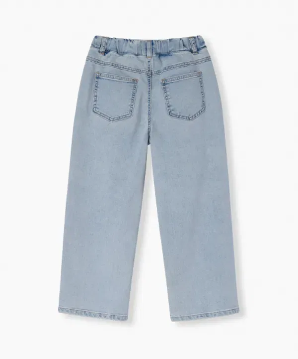 Джинсы широкие на резинке, Musinsa Standard Kids, light indigo — фото 3