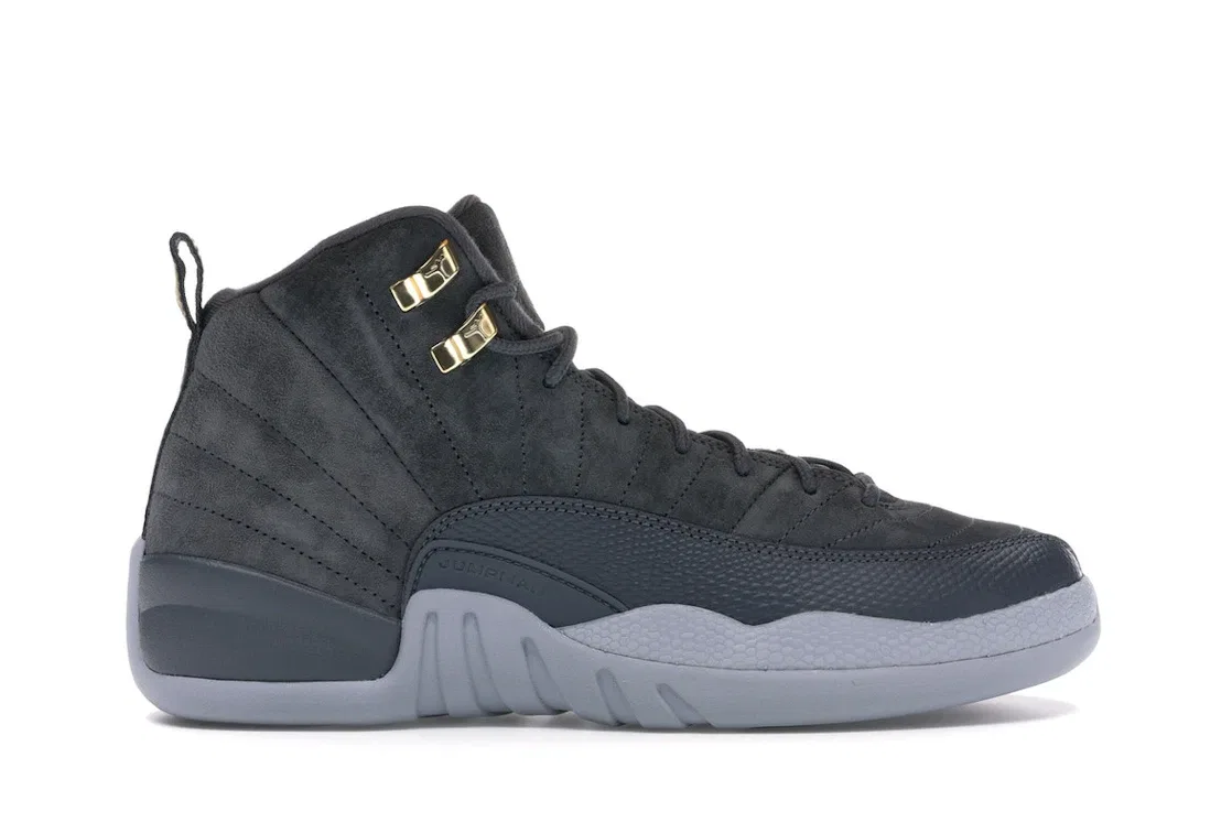 Детские кроссовки Lifestyle с замшевым верхом Jordan 12 Retro, Dark Grey/Dark Grey-Wolf Grey