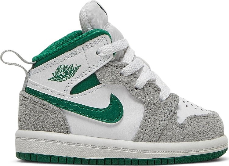 

Кроссовки Air Jordan 1 Mid SE TD Grey Pine Green, белый