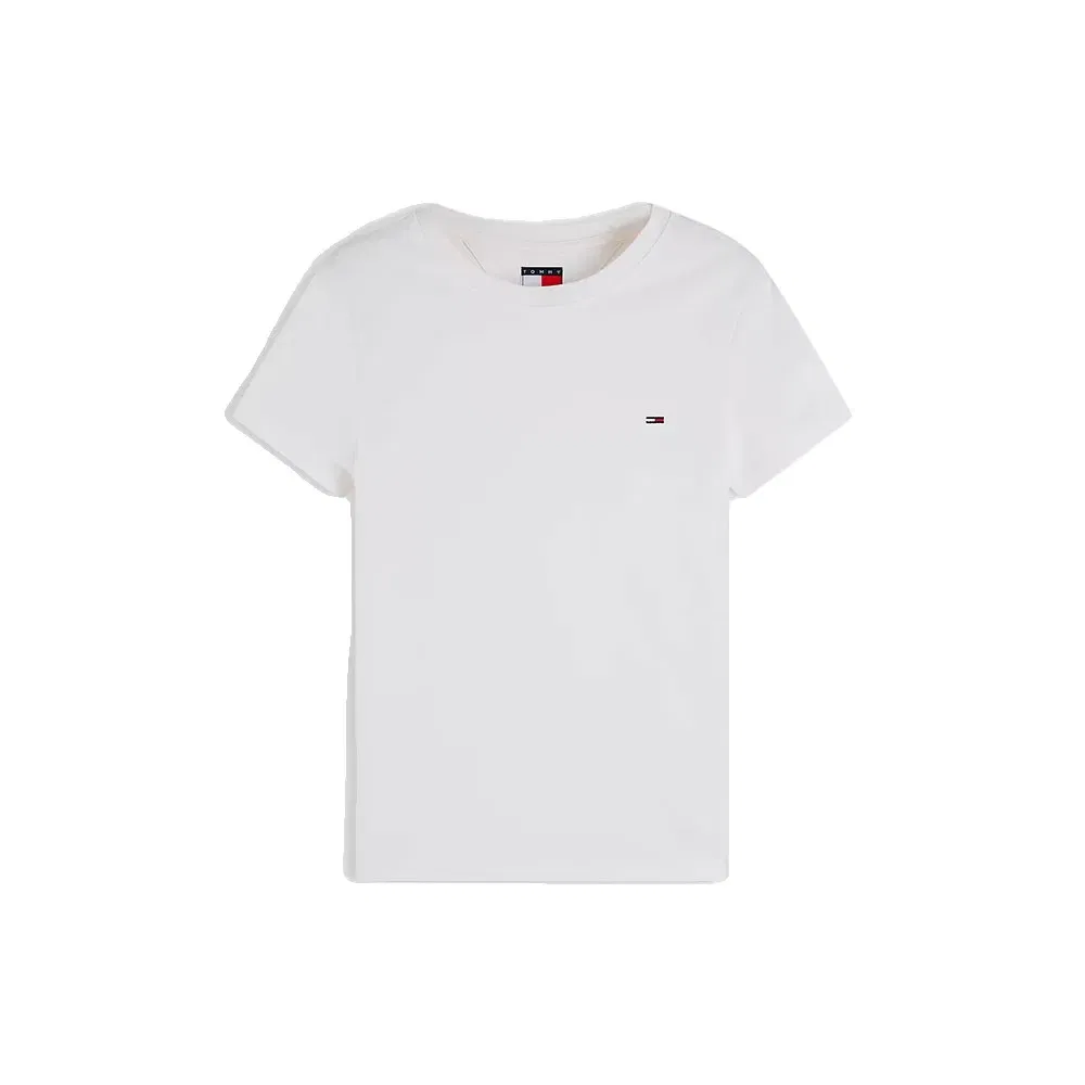 Женская хлопковая футболка с коротким рукавом Tommy hilfiger, White — фото 3