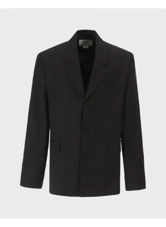 Пиджак деловой с длинным рукавом Zara, черный