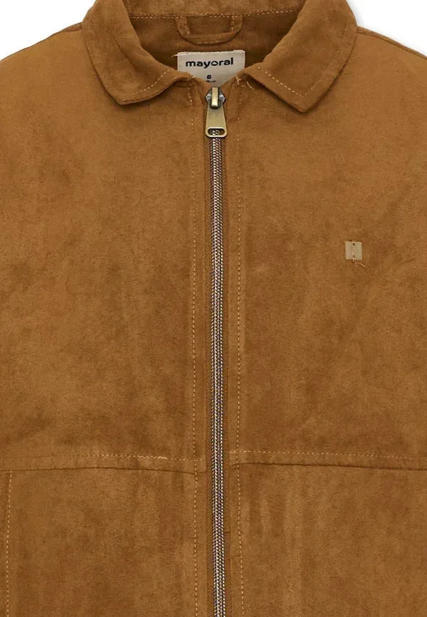 Куртка из искусственной кожи Faux leather jacket Mayoral, коричневый — фото 3