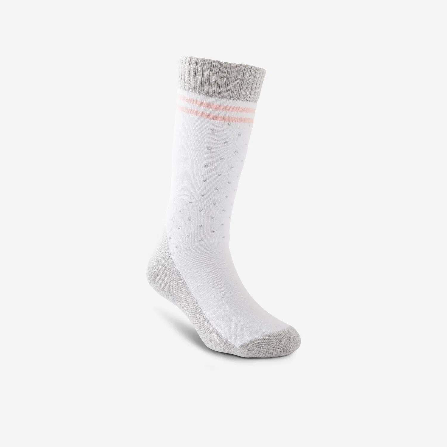 Детские носки для скейтбординга Skatersocken Oxelo, Perlgrau Fluoreszierendes Blassrosa
