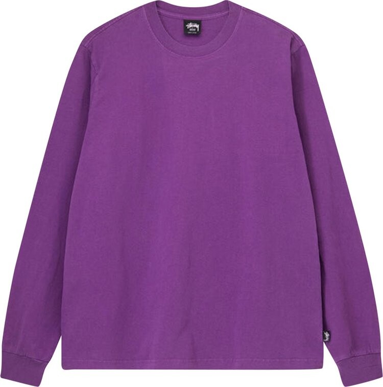 

Лонгслив Stussy Pigment Dyed Long-Sleeve Crew 'Purple', фиолетовый