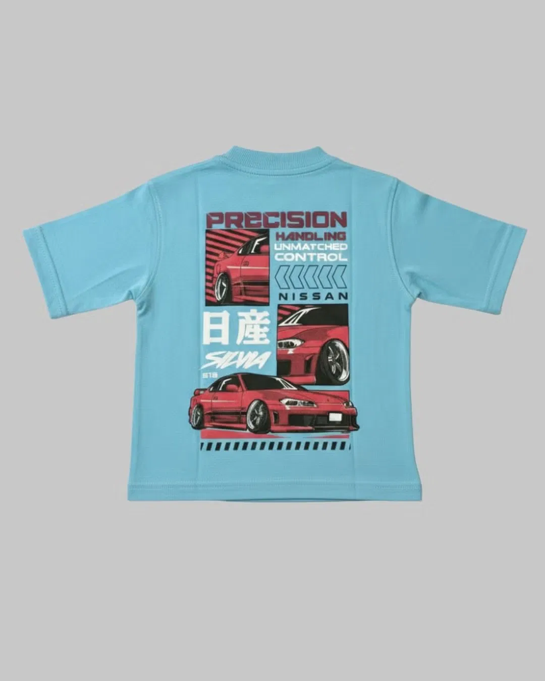 Футболка с принтом Nissan Skyline Zeron, голубой — фото 4