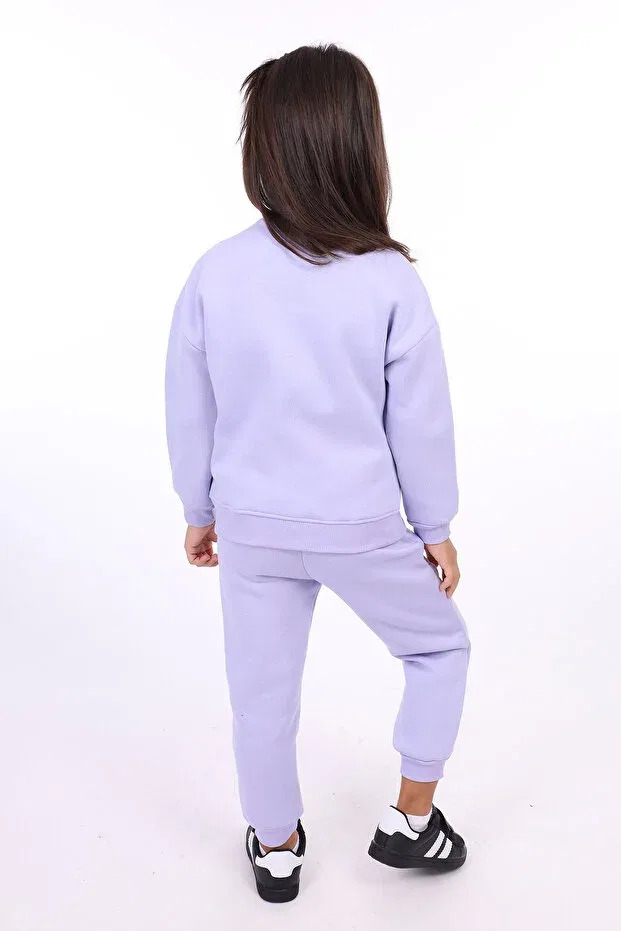 Детский спортивный костюм для девочек с вышивкой Toontoy, Blue — фото 2