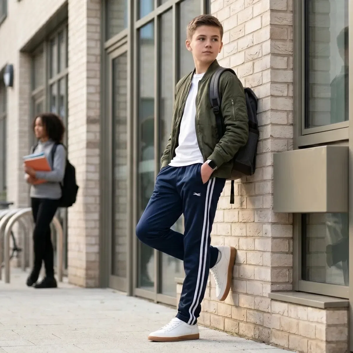 Детские спортивные штаны 2 шт. с шелковистой отделкой Myshoestore, Navy