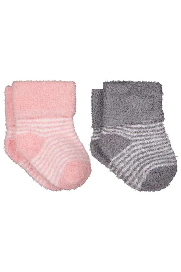 Детские носки для девочек хлопковые Yumoş curly rope 6-18 months set of 2 baby girl socks Civil Baby, Colored