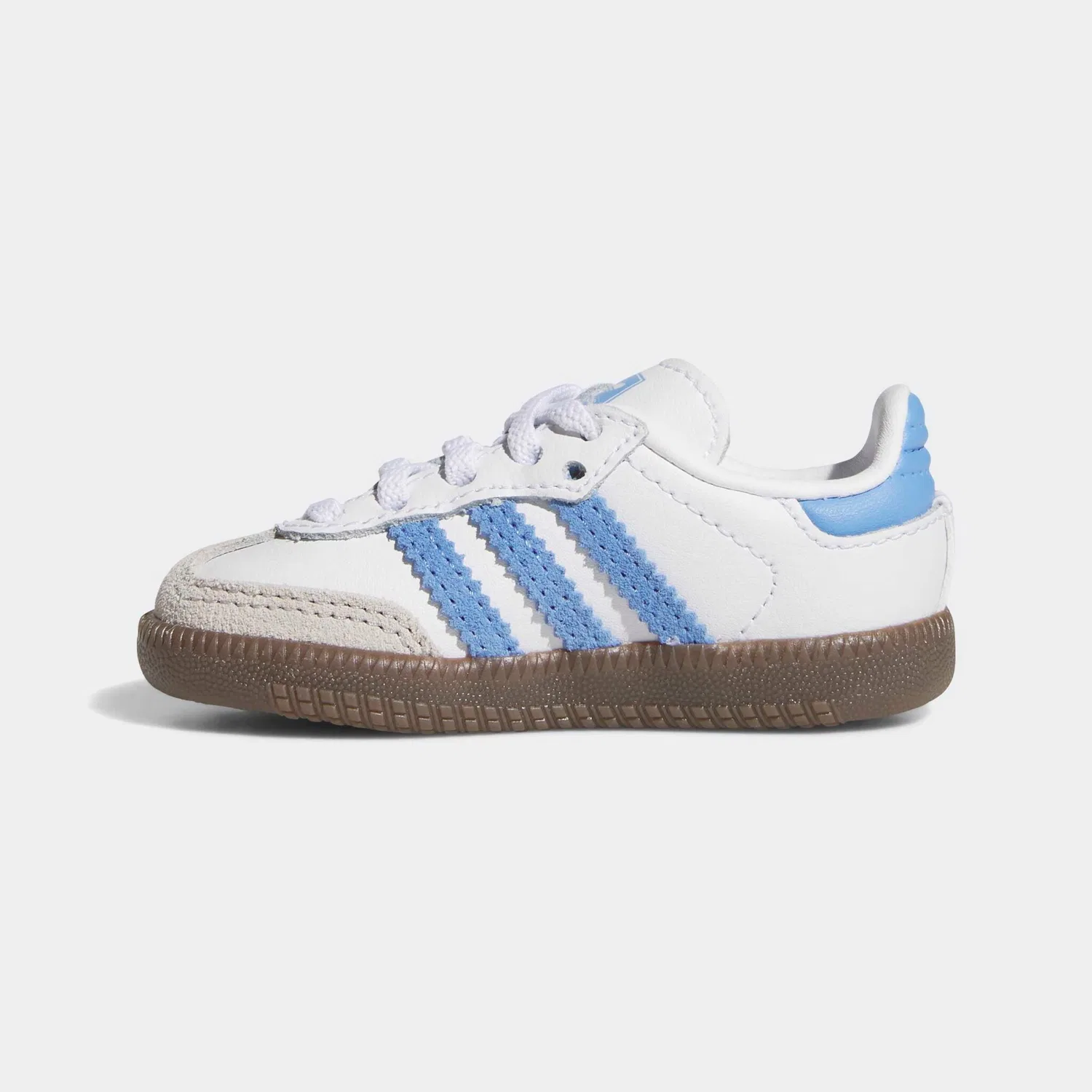 Детские кроссовки с эластичными шнурками Samba OG Adidas Originals, Cloud White/Blue Fusion — фото 3