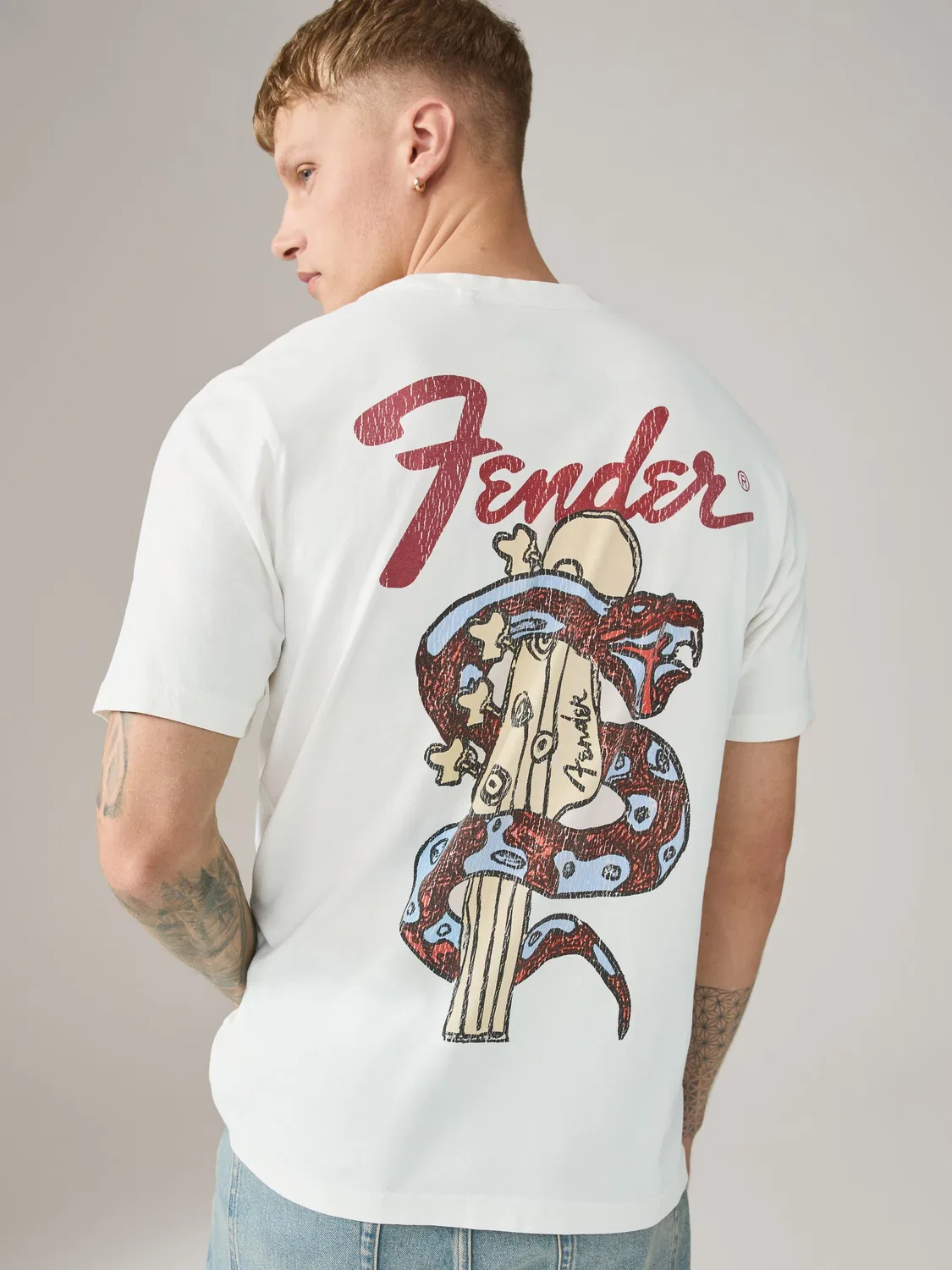 Футболка с графическим принтом Fender Next, белый