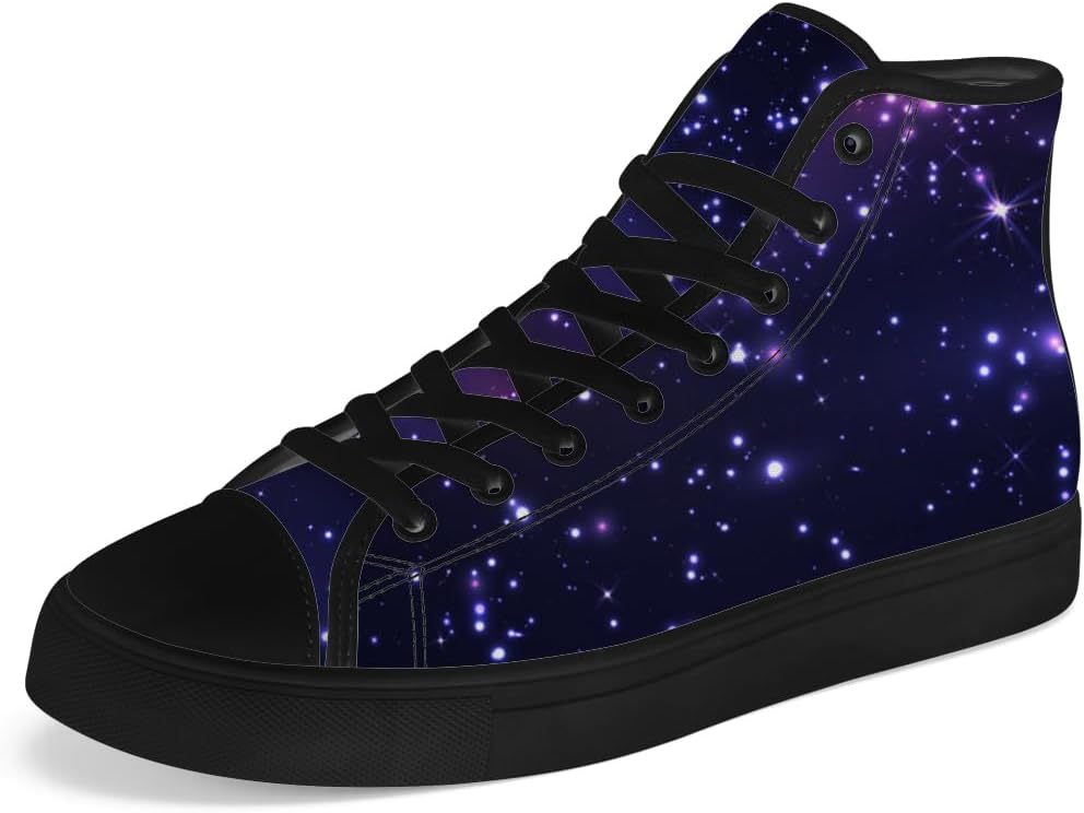 

Кеды Chebing Galaxy на высокой подошве из ткани, высокие кроссовки на шнуровке, повседневная обувь, подарок для мужчин и женщин, пурпурный