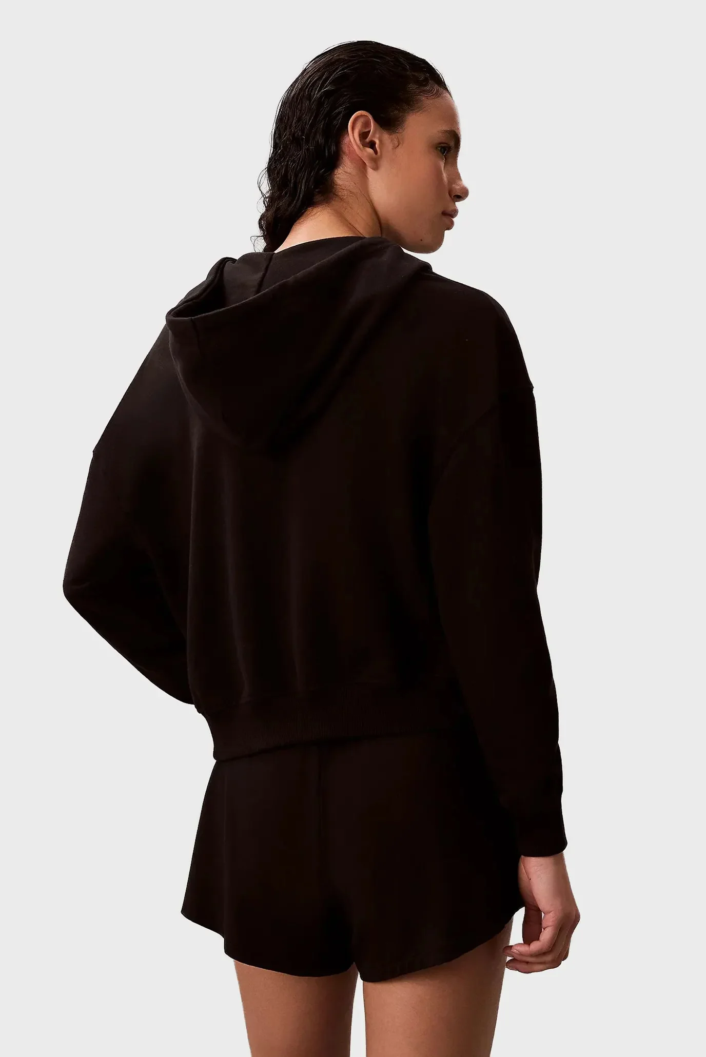 Толстовка Calvin Klein Full Zip Sweat Hoodie, черный — фото 4