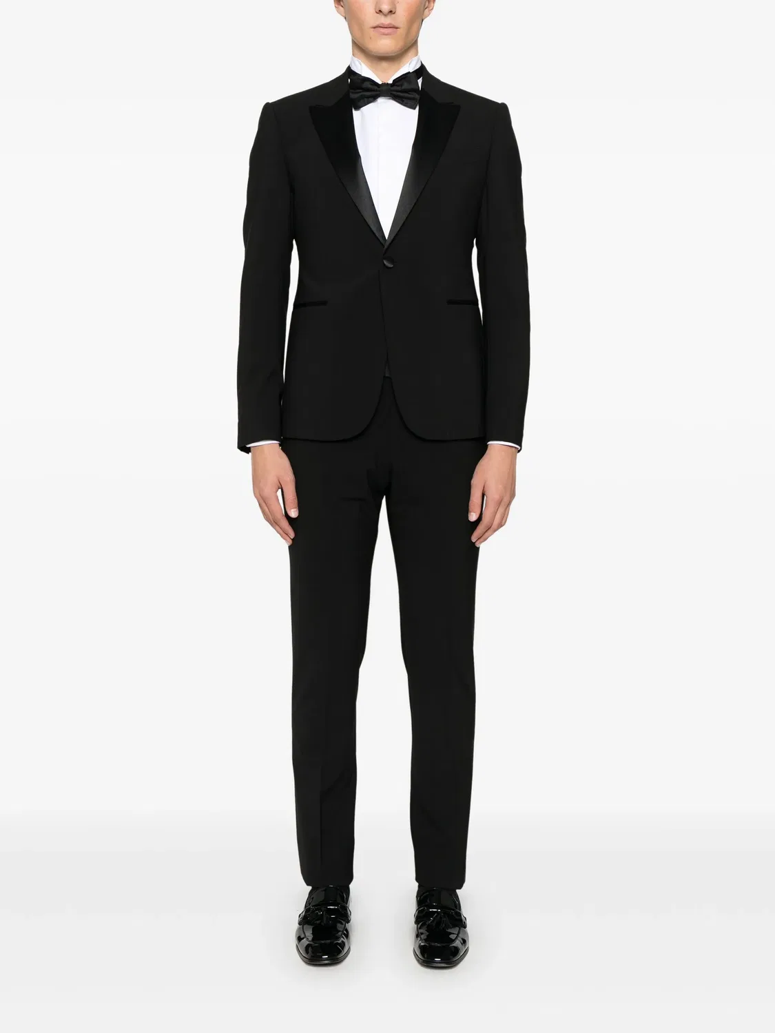 Костюм из шерсти с шелком Emporio Armani, черный — фото 2