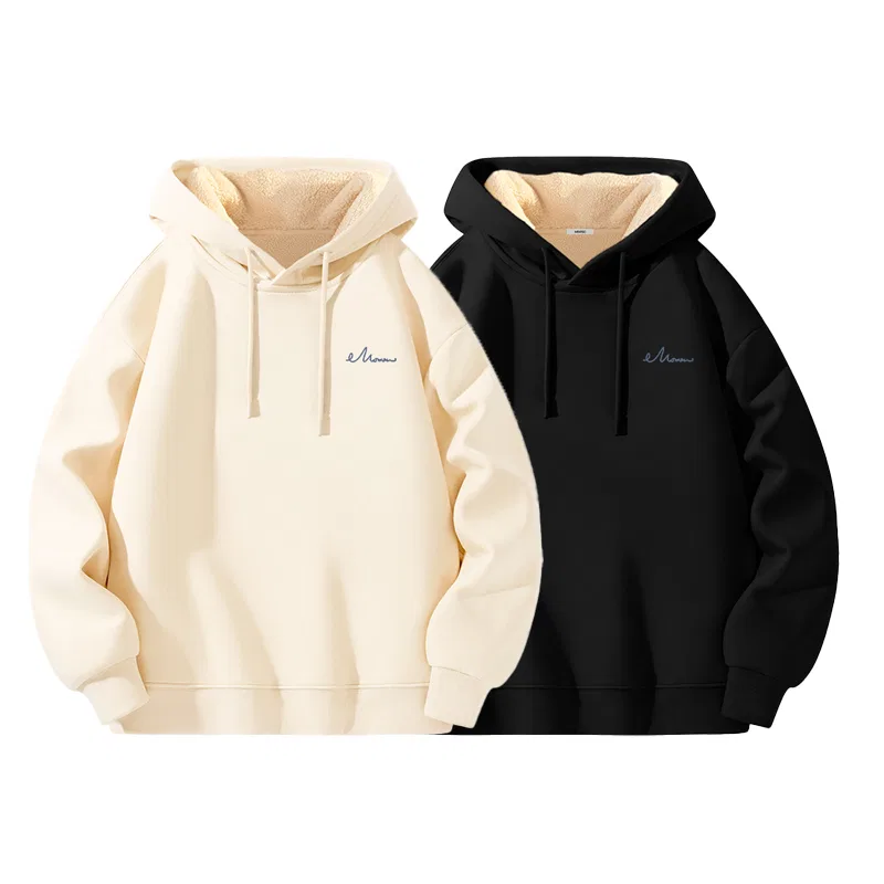 Детская толстовка с начесом 2 шт. Mz Freedom Pen Chest Logo MINISO, Light Beige/Black
