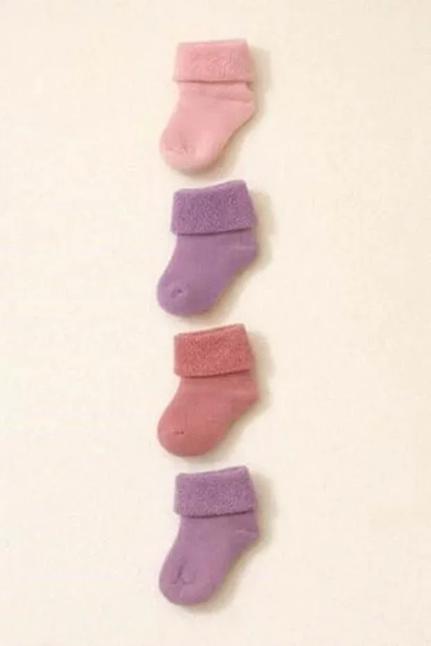 Детские носки для девочек махровые комплект 4 шт Pink Mix Bony Socks, Pink