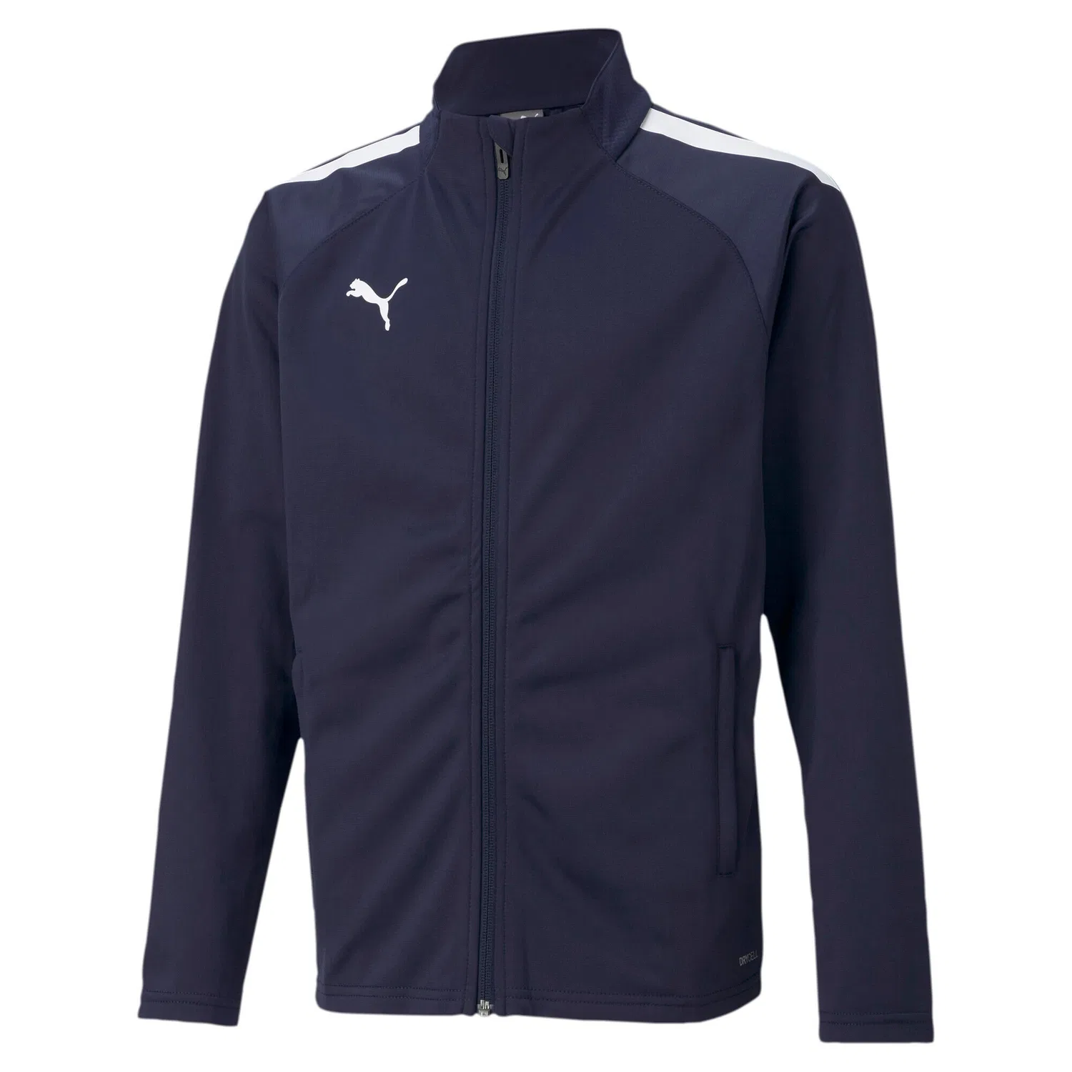 Детская тренировочная куртка teamLIGA Training Jacket Jr Puma, Dunkelblau / Kosmosblau / Weiss