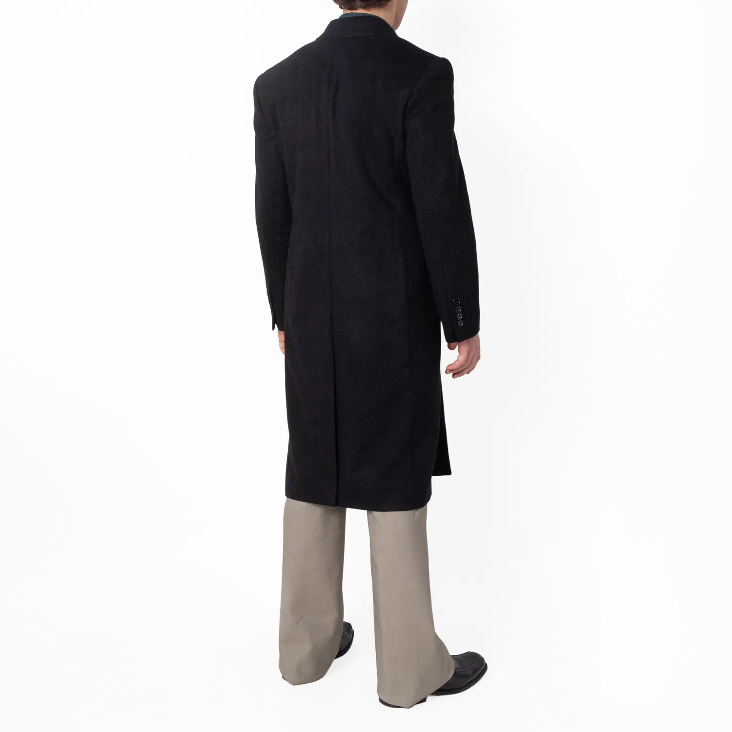 Пальто двубортное из кашемира Double-Breasted Cashmere Tailored Coat Burberry, Black — фото 4